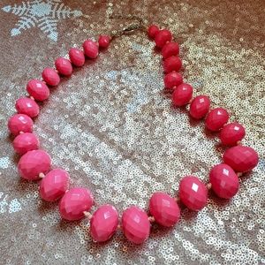 SOLD - Chunky Pink Statement Necklace